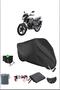 Black Asian Hero125 Durable Lock Compatible Waterproof Motorcycle Tarpaulin