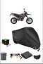 Black Aprılıa Sx125 Durable Lock Compatible Waterproof Motorcycle Tarpaulin