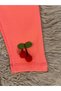 Pack of 2 Cherry Detailed Stretchy Rib Fabric Girl's Leggings - 2