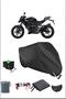Black Kawasakı Z250Sl Durable Lock Compatible Waterproof Motorcycle Tarpaulin