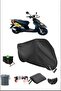 Black Honda Sxr50 Durable Lock Compatible Waterproof Motorcycle Tarpaulin