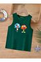 Cartoon Character Printed Sleeveless Children's T-Shirt