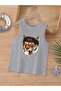 Cartoon Character Printed Sleeveless Children's T-Shirt