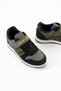 Children's Black Yellow Lace-Up Single Velcro Summer Winter Faux Leather Unisex Sneaker m Written Sports Shoes - 4