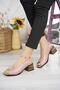 Genuine Leather Women's Daily Heeled Shoes Dd3368