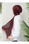 Women's Shiny Satin Textured Hijab Evening Dress Chiffon Janjan Shawl - 4