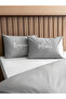 Lcw Home Gray Line Patterned Double Duvet Cover Set
