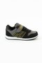 Children's Black Yellow Lace-Up Single Velcro Summer Winter Faux Leather Unisex Sneaker m Written Sports Shoes - 5