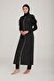 Long Full Length Fully Covered Hijab Swimsuit Noslen 1255 Black Remsa Swimsuit - 7