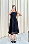 Women's Black Lace Midi Dress - 6