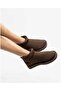 Mini Size Suede Ankle Boots with Fur Inside Flat Sole Women's Shoes with Novelty Style - 6