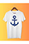 Anchor Visual T-Shirt. Sailor Anchor Patterned T-Shirt. T-Shirt with Ship Anchor Pattern. Sailor's Anchor. 004 - 2