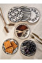 Black Fleur Set of 6 Cake Plates - 19 Cm. - 5