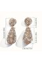 Rhinestone, Glitter, Elegant Drop Earrings-Ear Pin Stainless Steel - 3