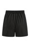 Unisex Women's Face Printed Bermuda Pocket Cord Detailed Comfortable Fit Black Shorts - 2