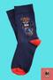 Teddy Bear Patterned Cotton Trend Socks 444