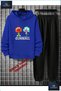 Hooded Children's Printed Tracksuit Set with "Gumball Syh-Byz Written"