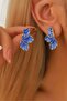 Vintage Bohemian Style - Blue Cloud Smoke Fashion Earrings, 1 Pair - 2