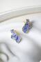 Vintage Bohemian Style - Blue Cloud Smoke Fashion Earrings, 1 Pair