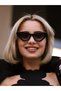 Cat Eyes Design Black Women's Sunglasses - Frame and Glass Detail - 4