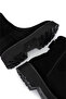 Women's Genuine Leather Black Suede Heeled Boots - 6