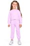 Lilac Color Girl's Tracksuit Set with Bow Accessory - 2