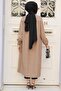 Camel Hijab Tunic - Buttoned, Model 5642C - 3