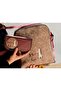Big Postman Sleeve Bag with Fox Figure Ethnic Bohemian Style Purse Burgundy, Wallet Burgundy Combin - 2