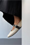 Women's Ballet Flats Beige Black - 4