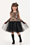 Leopard Patterned Special Imported Fabric Transparent Sequin Embroidered Six Black Tutu Skirt Girls' Dress