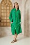 Women's Green Oversize Tunic Shirt Dress Suitable for Hijab (Order 2 Sizes Smaller)3282528 - 3