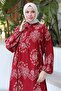 Viscose Woven Dress 1329 - Burgundy - 2