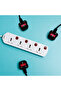 Extension Socket, 4 Way - 2M Power Extension Cord - 4