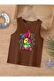 Cartoon Character Printed Sleeveless Children's T-Shirt