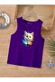 Cartoon Character Printed Sleeveless Children's T-Shirt