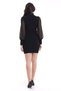 Women's Turtleneck See-Through Detail Deal Merch Sandy Fabric Mini Dress - 5