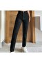 Women's Black High Waist Mom Jeans Pants - 3