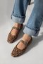 Jules Women's Belt Detail Fabric Ballerina Leopard - 2