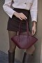 Burgundy Women's Leather Look Shopper Bag - 2