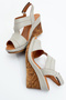 Aditya Genuine Leather Women's Wedge Heel Sandals Gray - 8