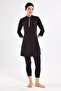 Maresiva Julya Half Sleeve Pool Hijab Swimsuit 2600-25 Black - 2