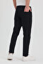 Men's Black Slim Fit Flexible Gabardine Trousers - 6