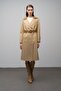 Punto Detailed Leather-Trimmed Water-Repellent Trench Coat Kamel 6618 - 2