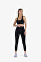 Black Activewear Set | Recycled Fabric Padded Y-Back Sports Bra & Pants - 5
