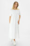 Women's Short Sleeve Maxi Combed Cotton Dress 2029 - 4