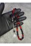 Red Blue Powdered Amber Rosary