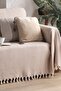 Natural Sofa Cover Covering the Arms Beige 180x300 - 2