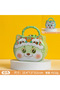 Kitty Metal Piggy Bank with Bag and Lock, Green, 15X12-