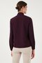 Standard Fit Rhinestone Button Scarf Collar Long Sleeve Shirt Shirt 611Go00333 - 7
