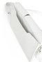 Women's White Faux Leather Modern Hand and Shoulder Bag with Lock Detail - 8